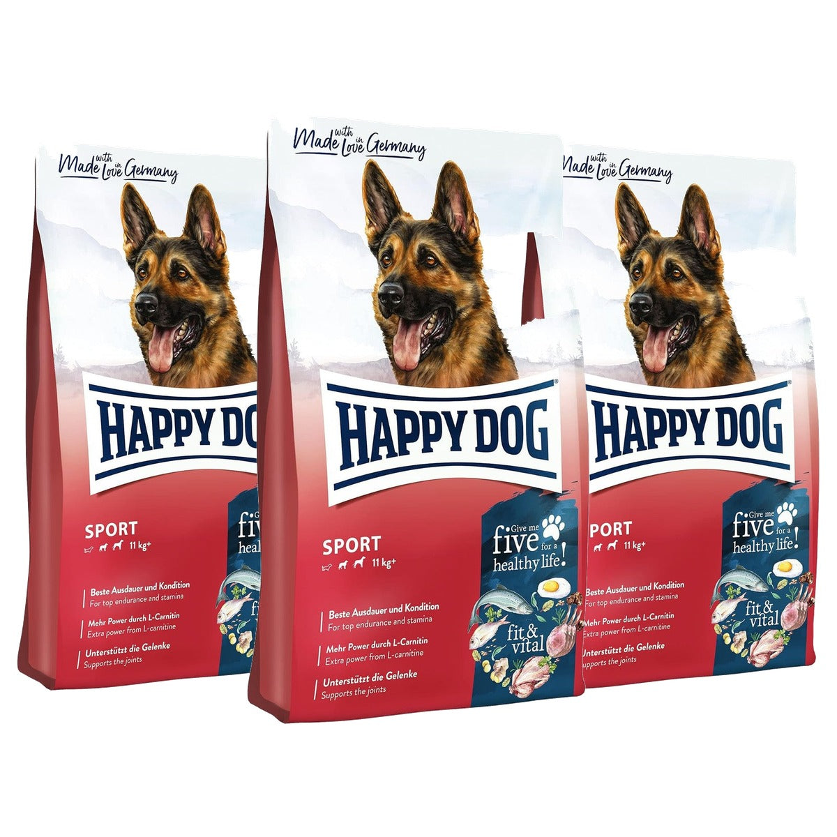 Happy Dog Supreme Fit & Vital Sport droogvoer hond 14 kg - 3-pack