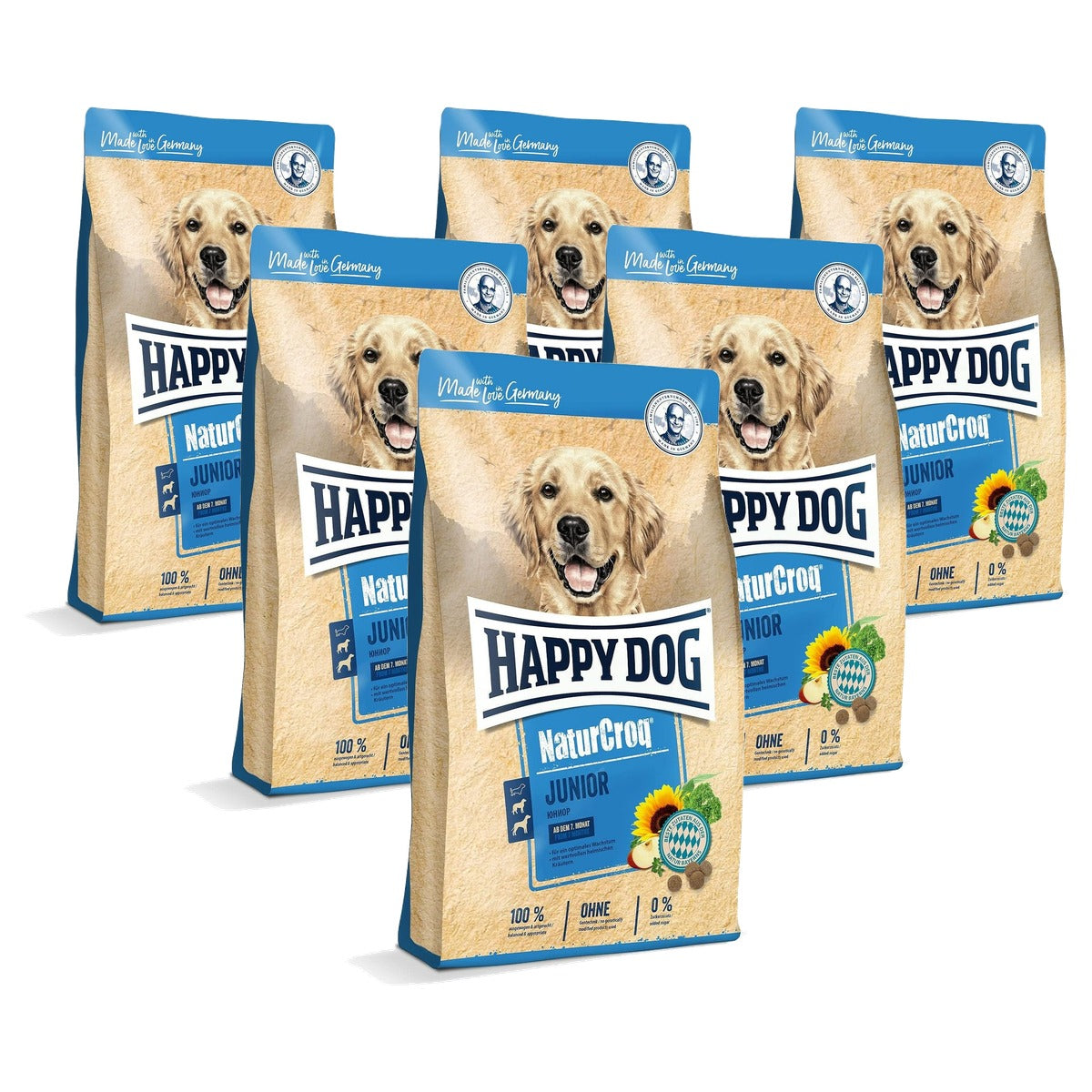Happy Dog NaturCroq Junior droogvoer hond 1 kg - 6-pack