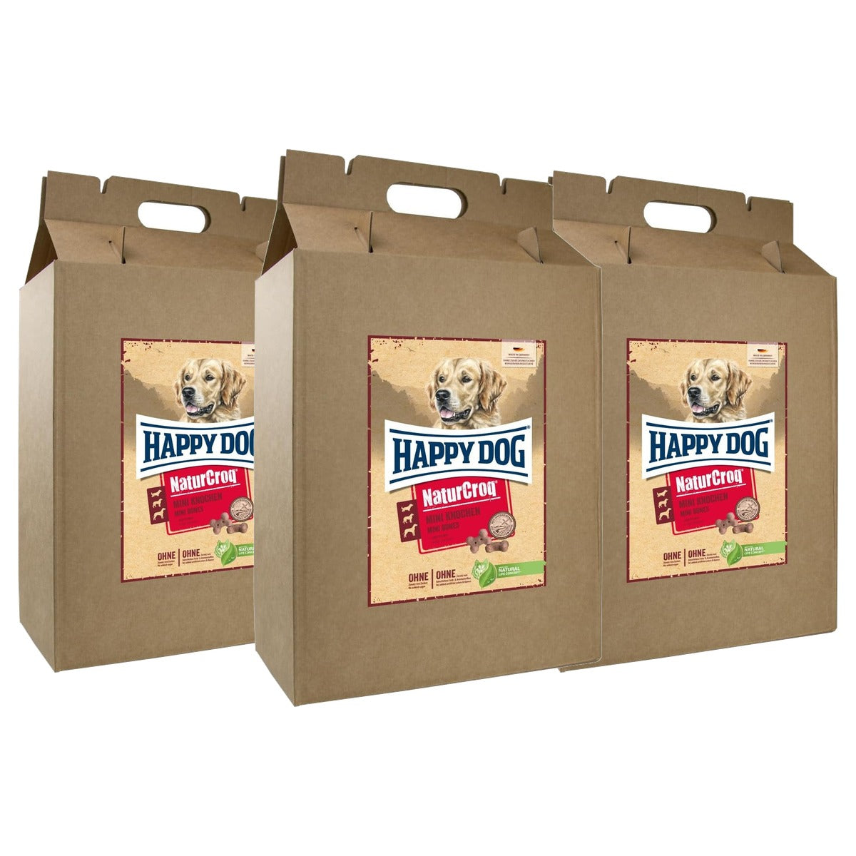 Happy Dog NaturCroq Mini bot hondensnack kip 5 kg - 3-pack