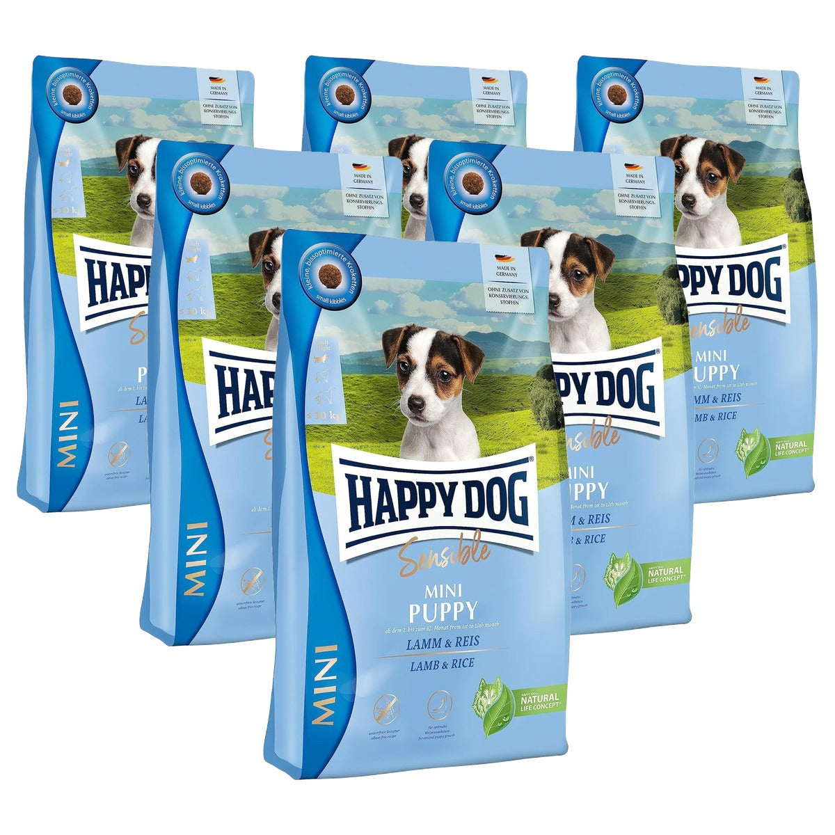 Happy Dog Sensible Mini Puppy droogvoer hond 800g - 6-pack