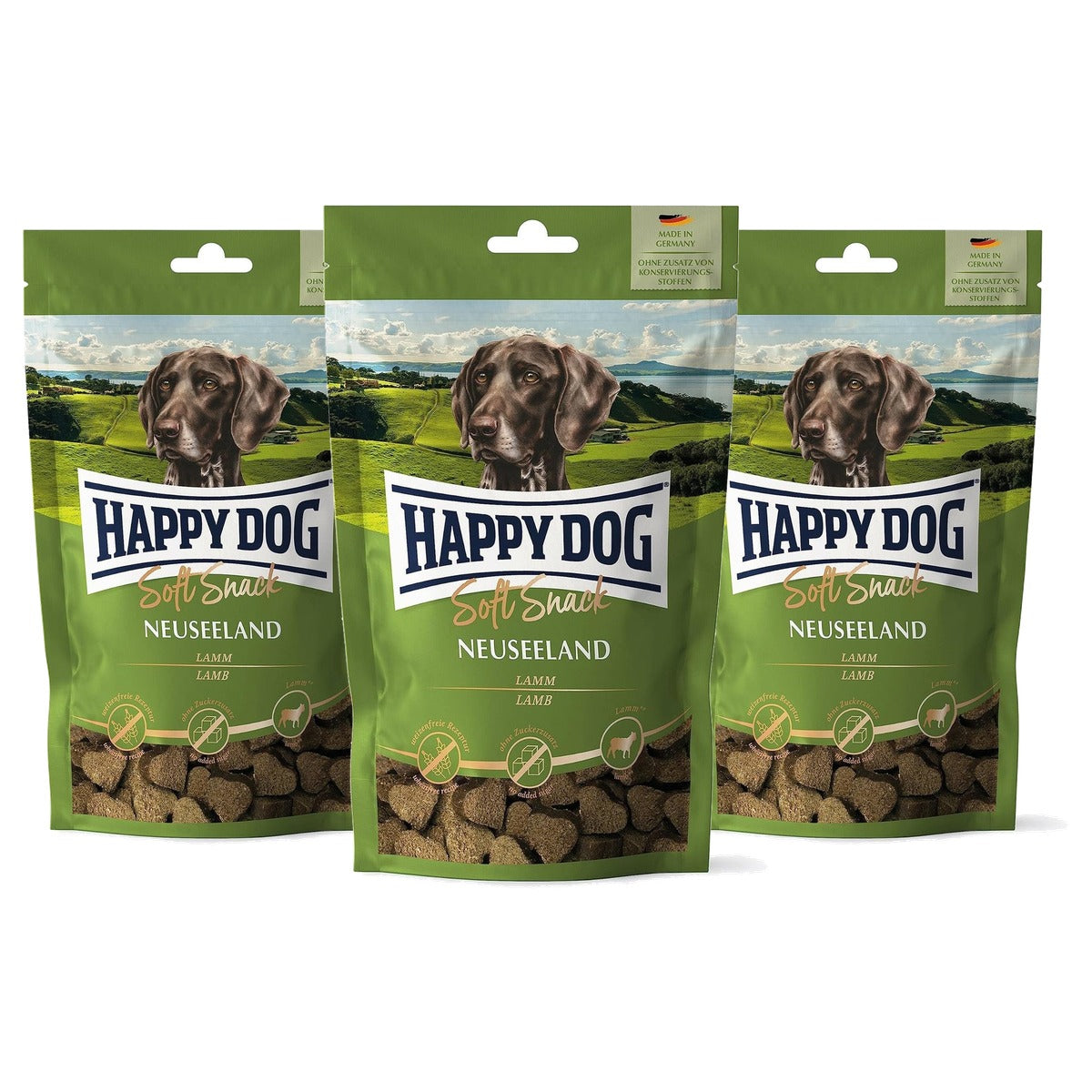 Happy Dog SoftSnack Nieuw-Zeeland hondensnack 100 g - 3-pack