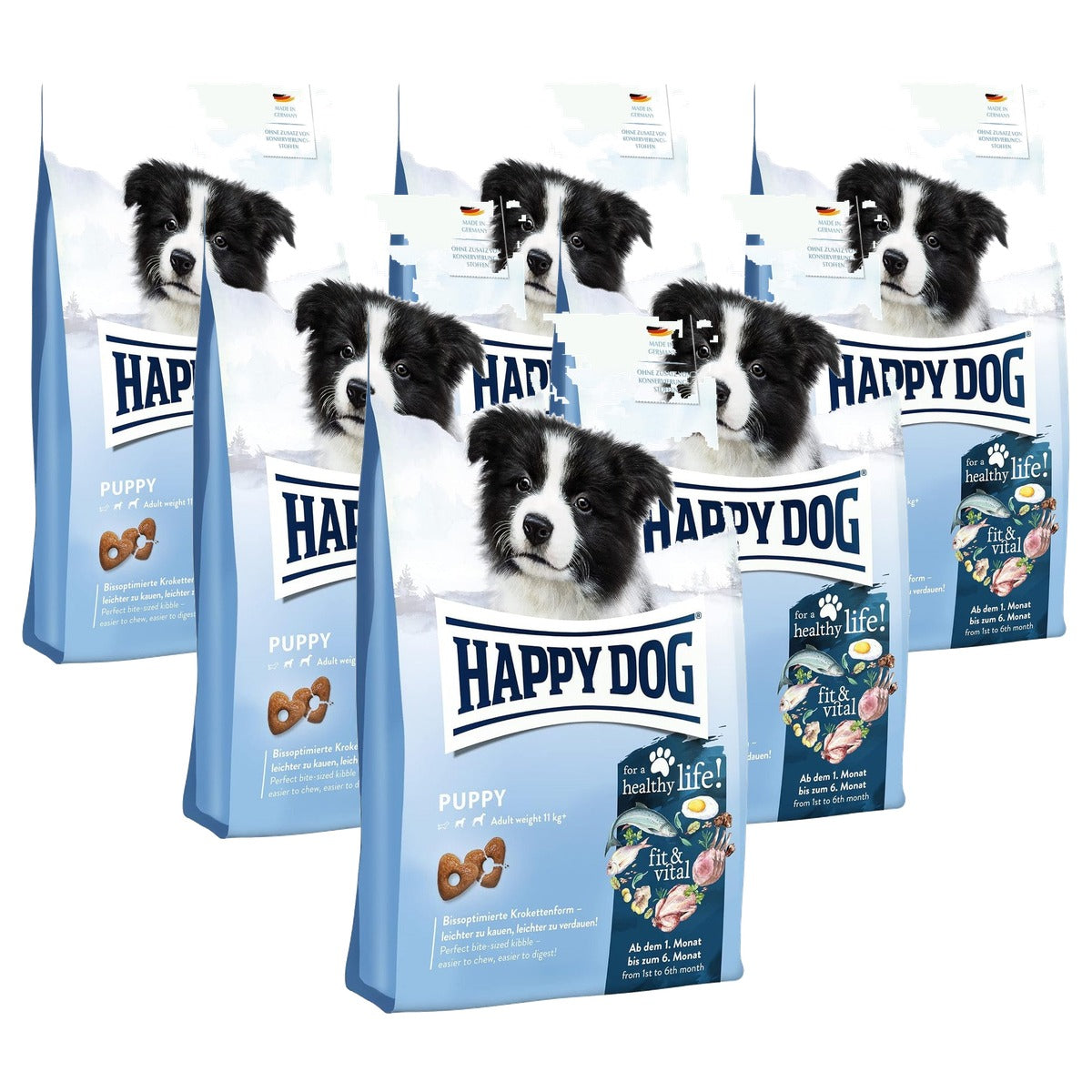 Happy Dog supreme fit & vital puppy droogvoer hond 1kg - 6-pack