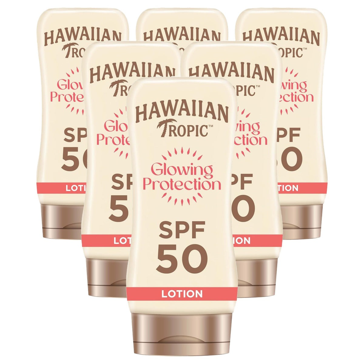 HAWAIIAN Tropic Glowing Protection Sunscreen Lotion SPF 50 6 x 170 ml - Voordeelverpakking