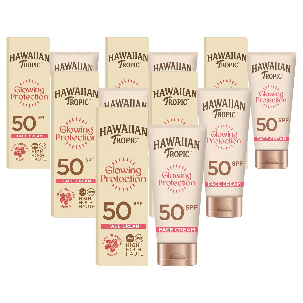 HAWAIIAN Tropic Glowing Protection Face Cream SPF 50 6 x 50 ml - Voordeelverpakking