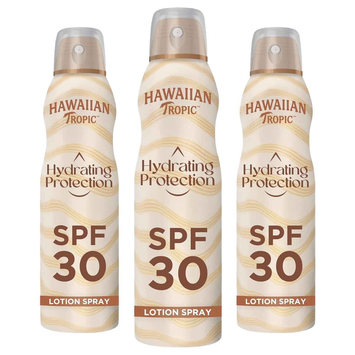 HAWAIIAN Tropic Hydrating Protection SPF 30 Spray 3 x 177 ml - Voordeelverpakking