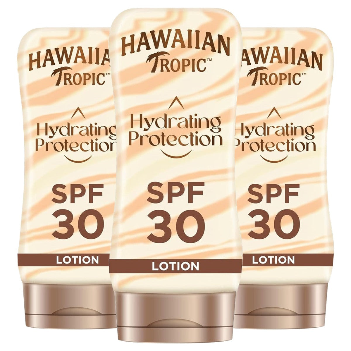Hawaiian Tropic Hydrating Protection SPF30 3 x 180 ml - Voordeelverpakking