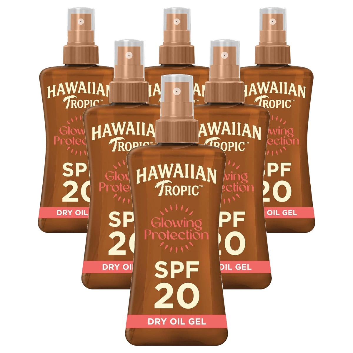HAWAIIAN Tropic Protective Dry Spray Oil SPF 20 6 x 200 ml - Voordeelverpakking