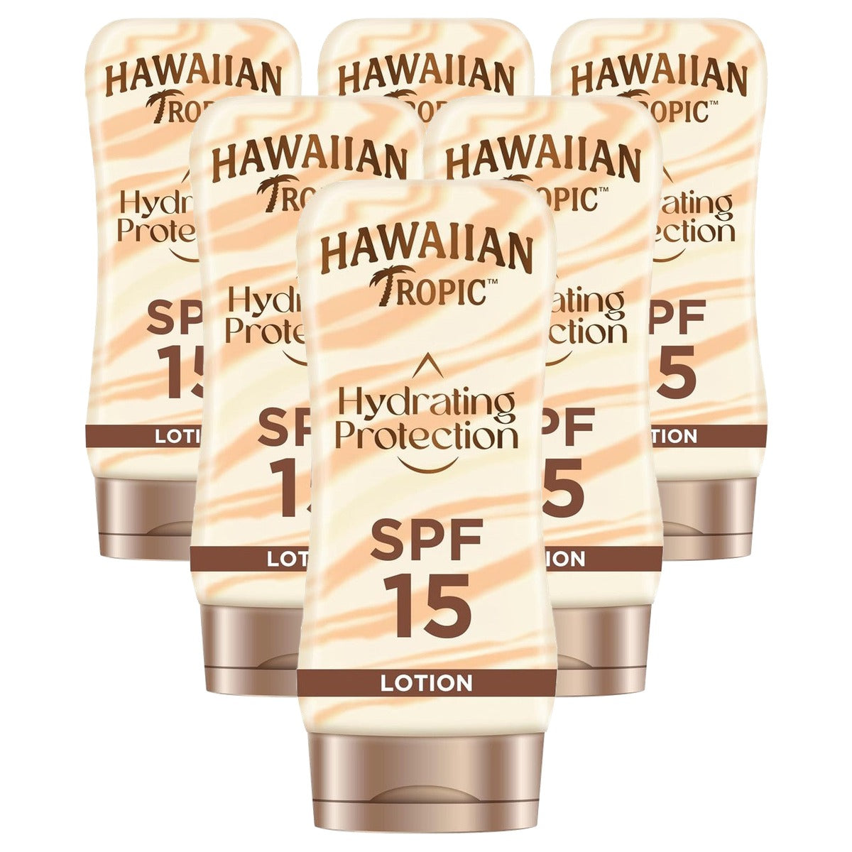 Hawaiian Tropic Silk Hydration Lotion SPF 15 6 x 180 ml - Voordeelverpakking
