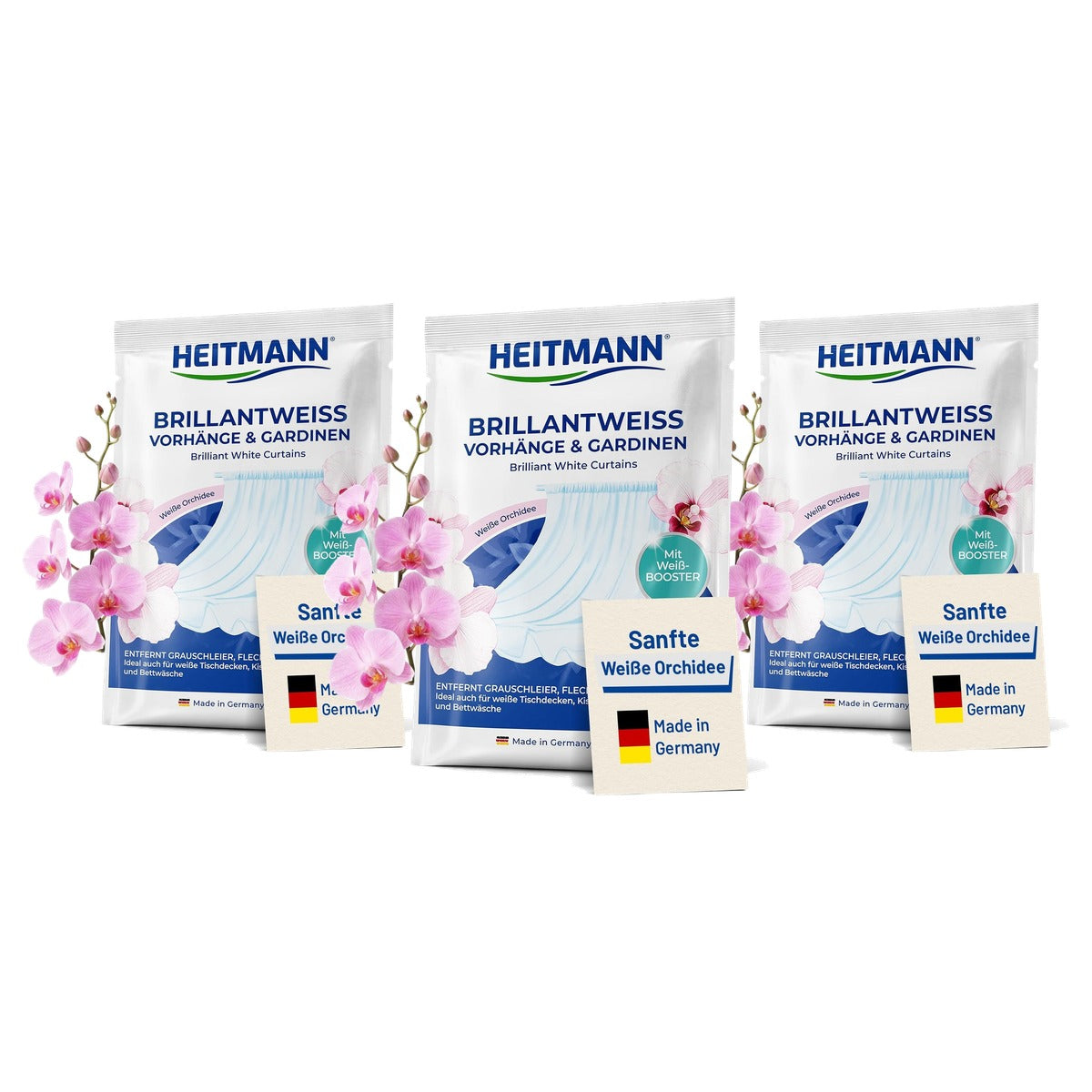 HEITMANN Briljant Wit Gordijnen en Vitrages 3 x 50 g - Voordeelverpakking