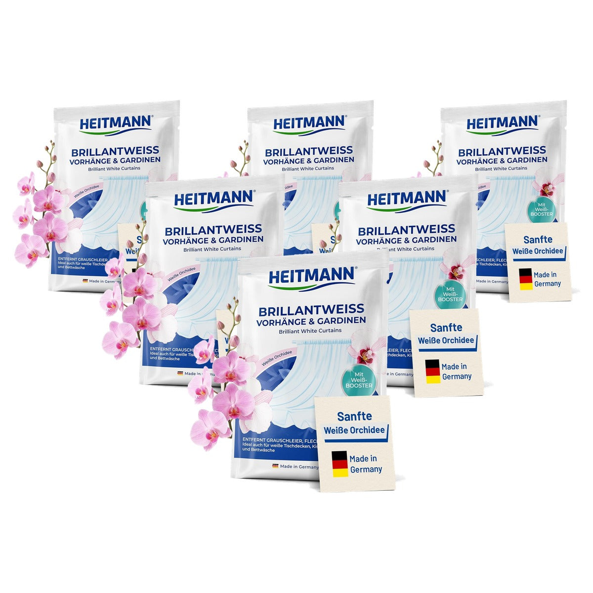 HEITMANN Briljant Wit Gordijnen en Vitrages 6 x 50 g - Voordeelverpakking