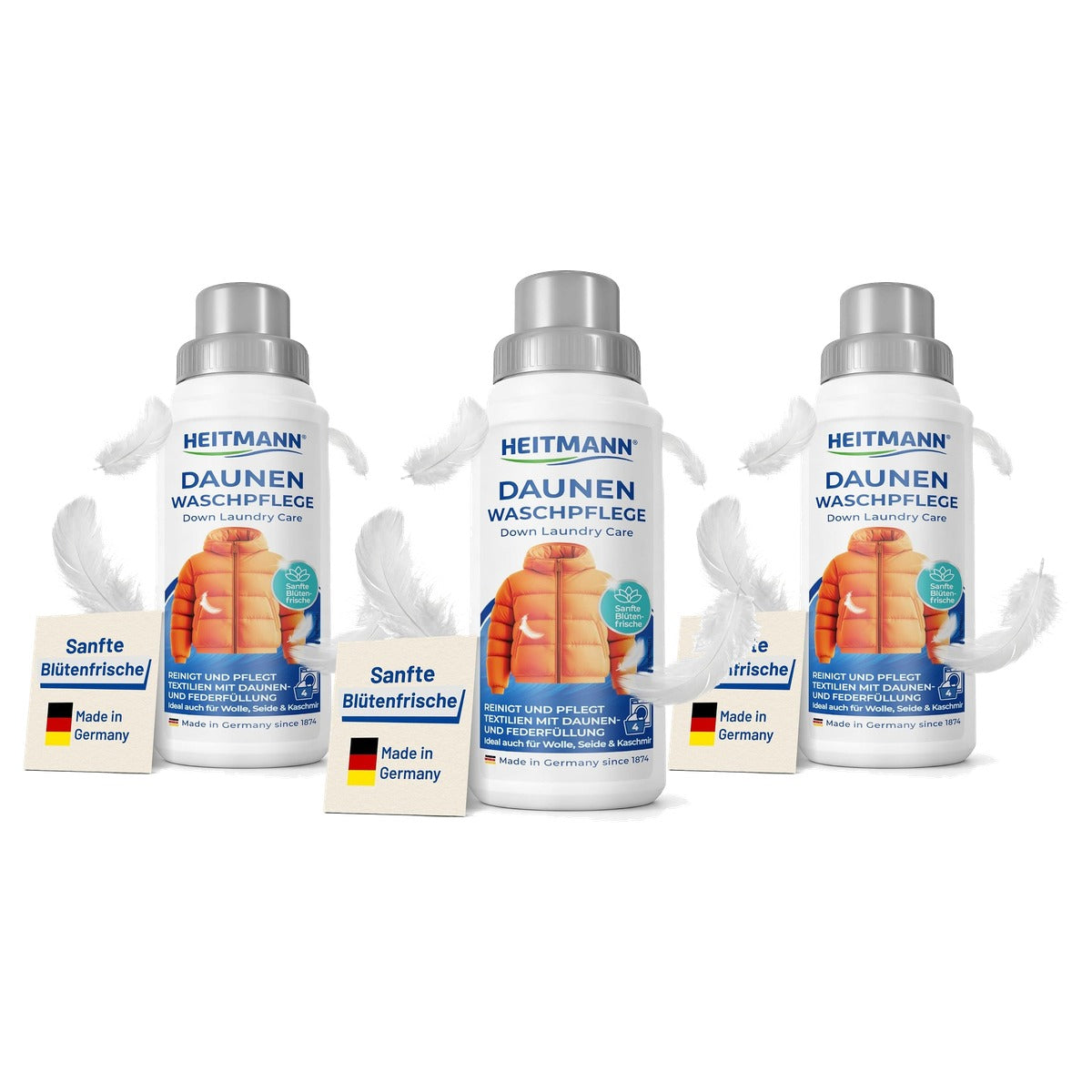 HEITMANN Donswasverzorging 3 x 250 ml - Voordeelverpakking