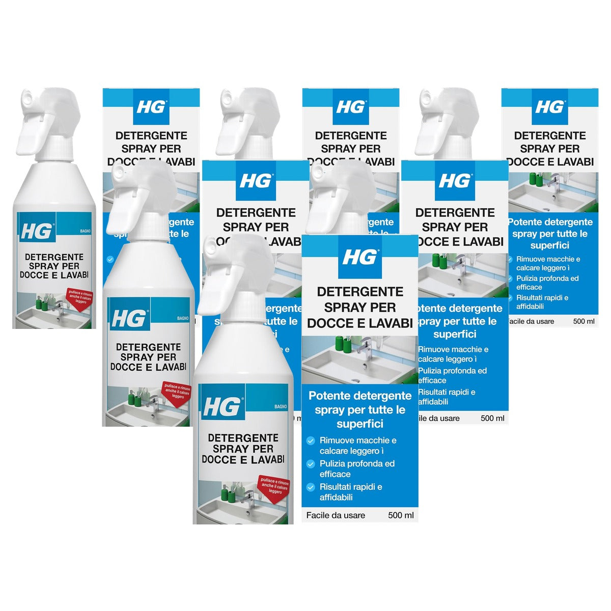 HG Badkamerreiniger spray 6 x 500 ml - Voordeelverpakking