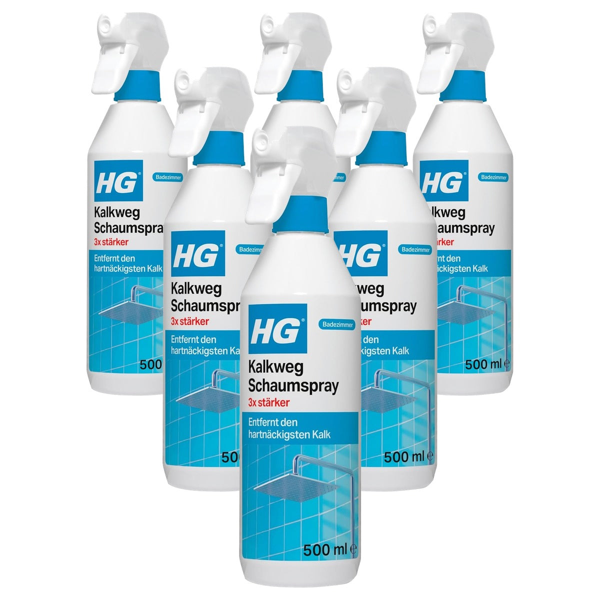 HG Kalkweg schuimspray 3 x sterker 6 x 500 ml - Voordeelverpakking