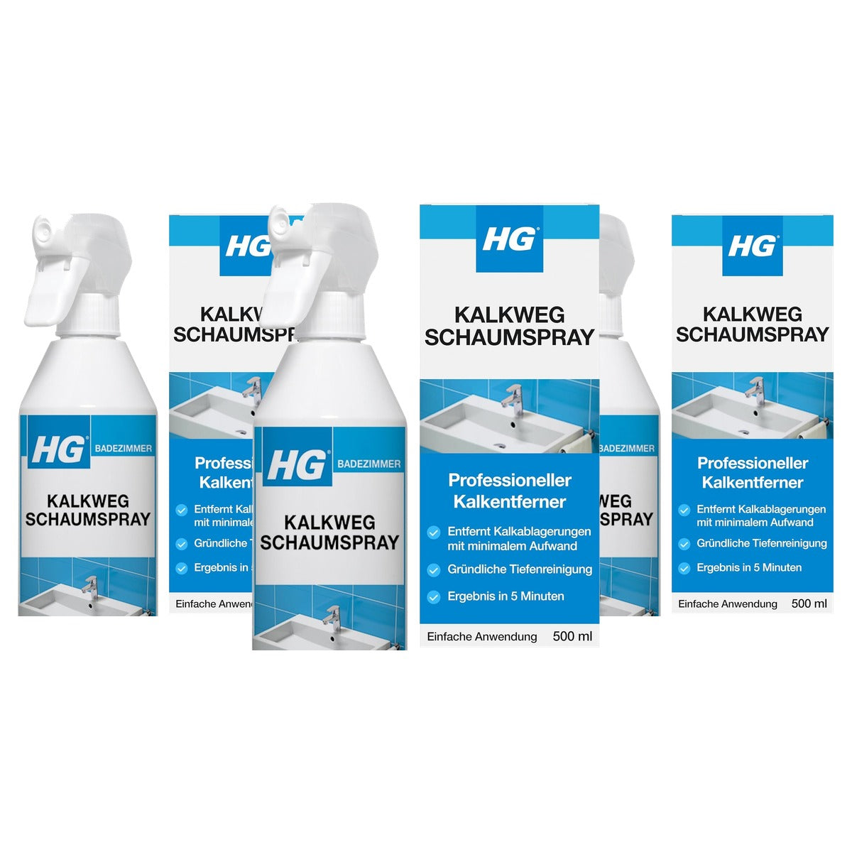 HG Kalkweg schuimspray 3 x 500 ml - Voordeelverpakking