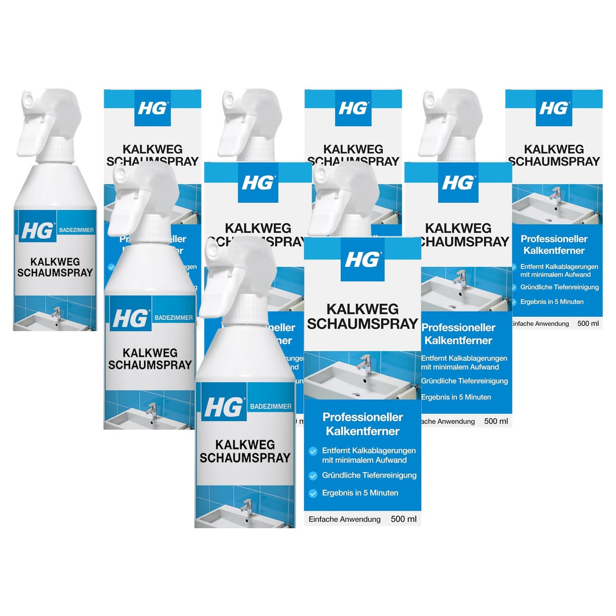 HG Kalkweg schuimspray 6 x 500 ml - Voordeelverpakking