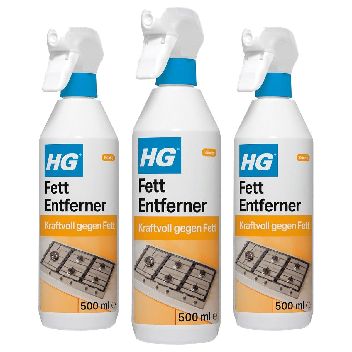 HG Keuken ontvetter sterke keukenvetoplosser 3 x 500 ml - Voordeelverpakking
