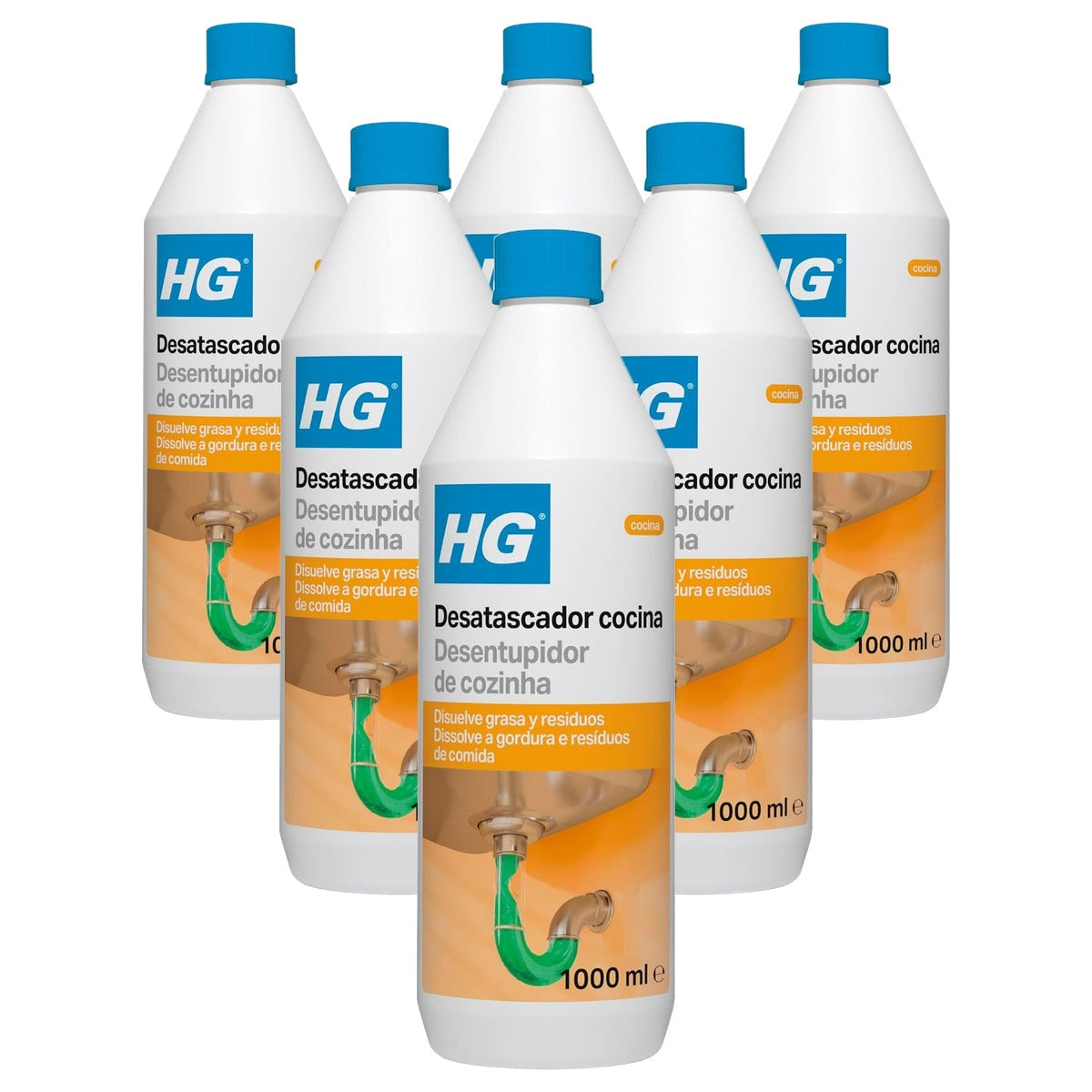 HG Krachtige afvoerreiniger 481100130 - 6-pack