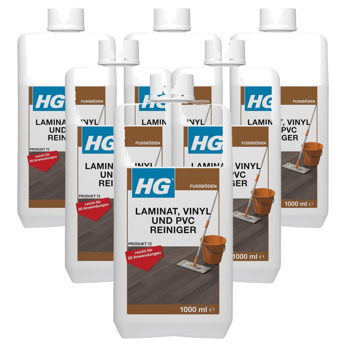 HG Laminaatvloerreiniger 72 6 x 1 liter - Voordeelverpakking