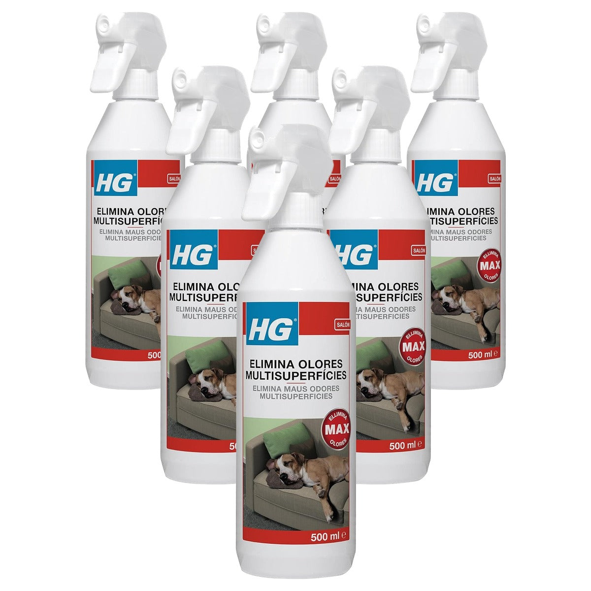 HG Multifunctionele geurverwijderaar spray 6 x 500 ml - Voordeelverpakking