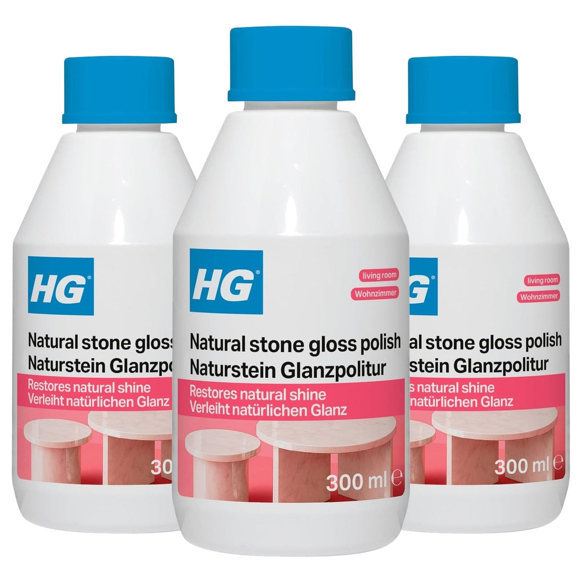 HG Natuursteen glanspolitoer - 3-pack