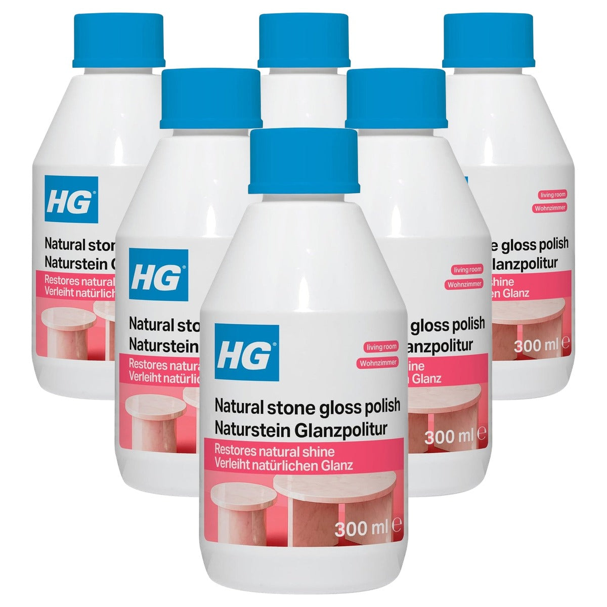 HG Natuursteen glanspolitoer - 6-pack