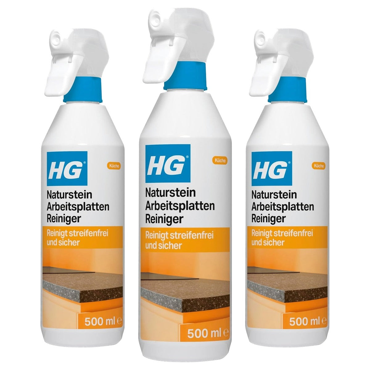 HG Natuursteen werkbladenreiniger 3 x 500 ml - Voordeelverpakking