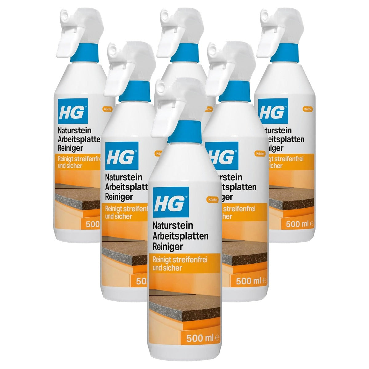 HG Natuursteen werkbladenreiniger 6 x 500 ml - Voordeelverpakking