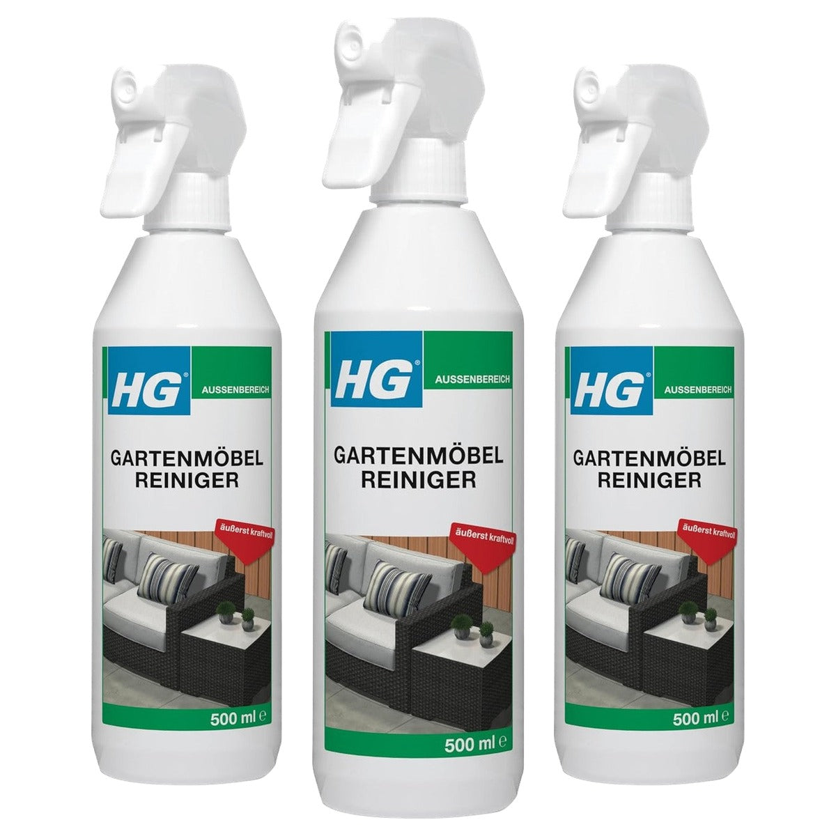 HG tuinmeubelreiniger 3 x 500 ml - Voordeelverpakking
