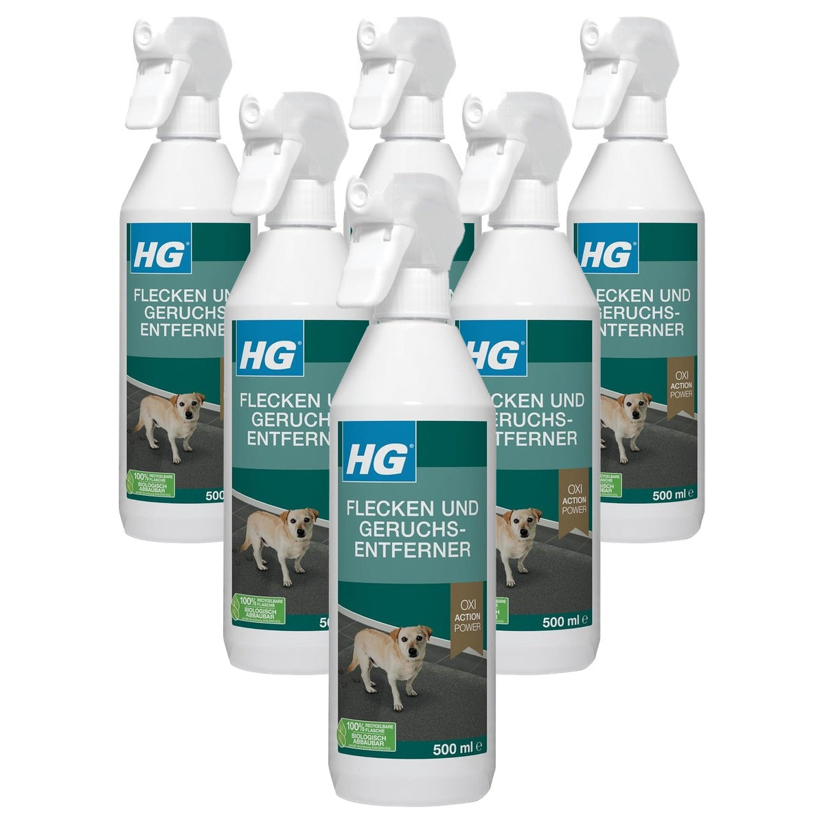 HG Vlekken & Geurverwijderaar voor Honden 6 x 500 ml - Voordeelverpakking