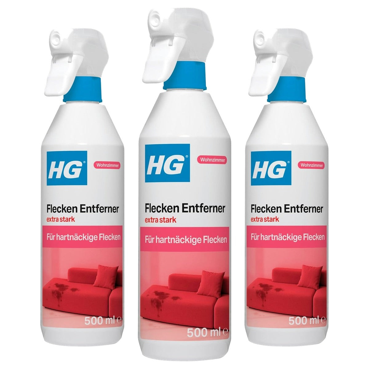 HG Vlekspray extra sterk 3 x 500 ml - Voordeelverpakking