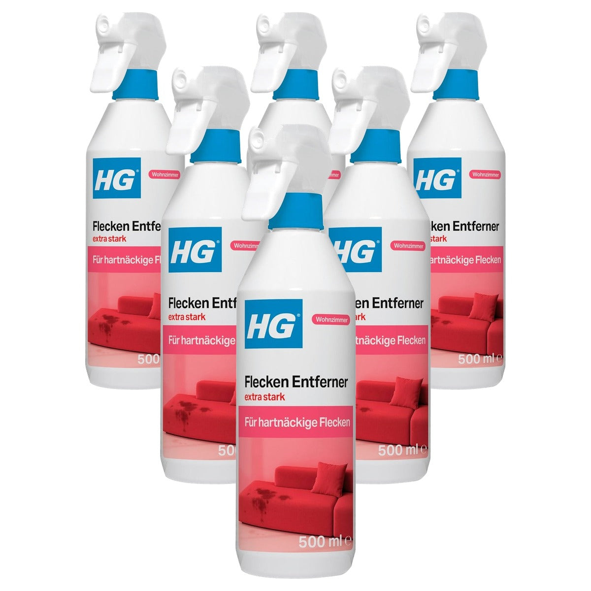 HG Vlekspray extra sterk 6 x 500 ml - Voordeelverpakking