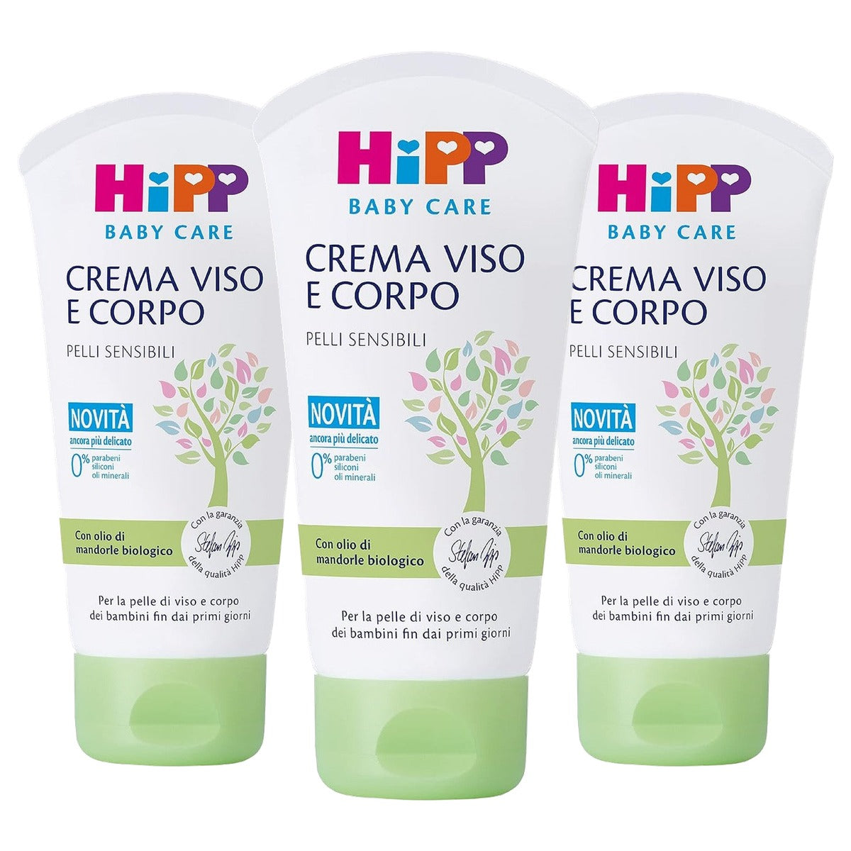 HiPP Baby Care crème voor gezicht en lichaam 3 x 75 ml - Voordeelverpakking