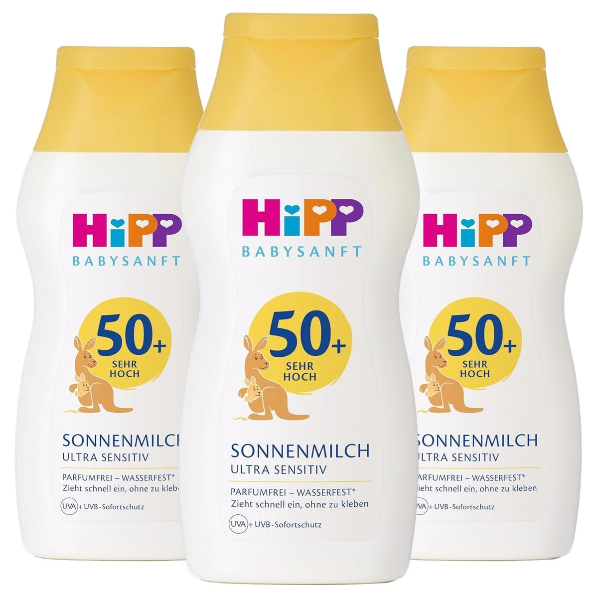 HiPP Babysanft Zonnemelk SPF 50+ 3 x 200 ml - Voordeelverpakking