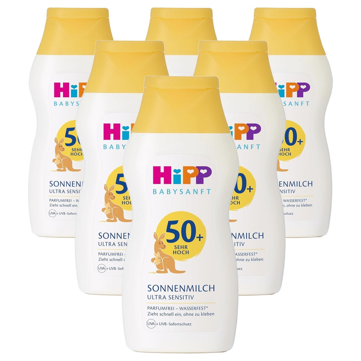 HiPP Babysanft Zonnemelk SPF 50+ 6 x 200 ml - Voordeelverpakking