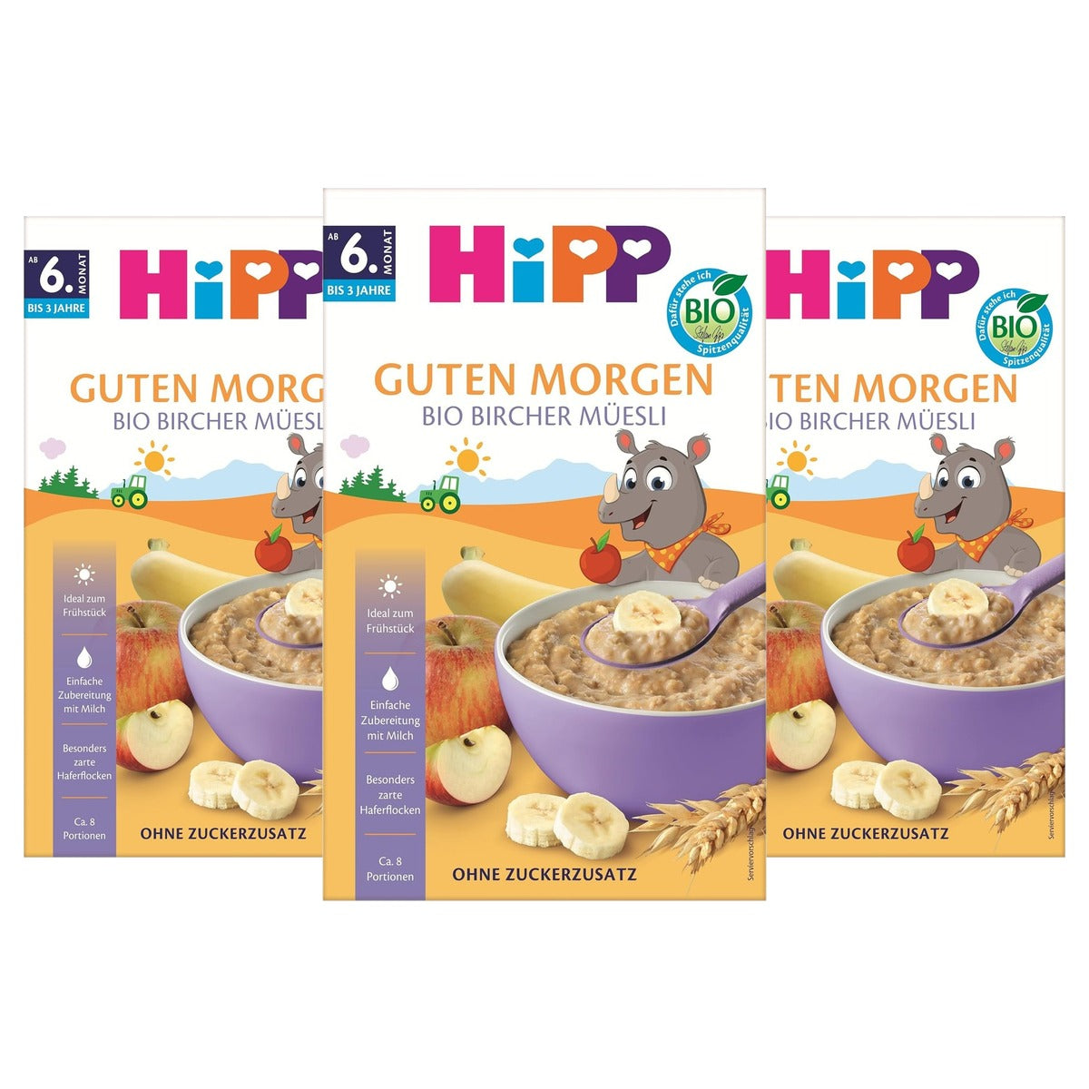 HiPP Guten Morgen Bio Knusper-muesli vanaf 15 maanden 3 x 200 g - Voordeelverpakking