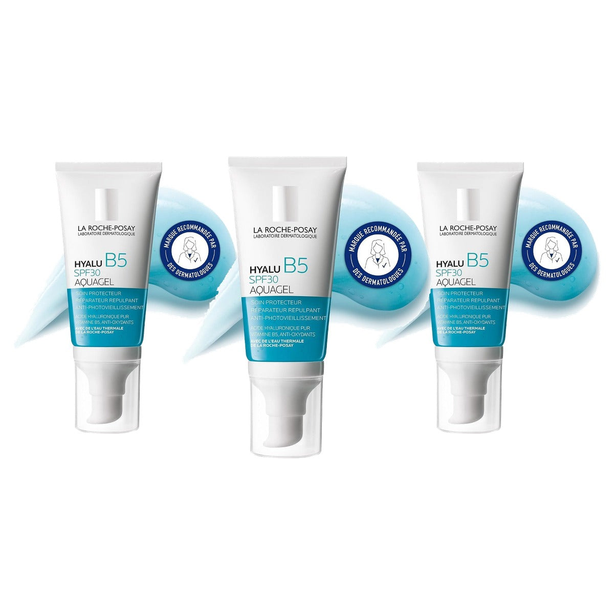La Roche-Posay Hyalu B5 Aquagel SPF 30 Anti-aging Verzorging Gezicht 50 ml - 3-pack