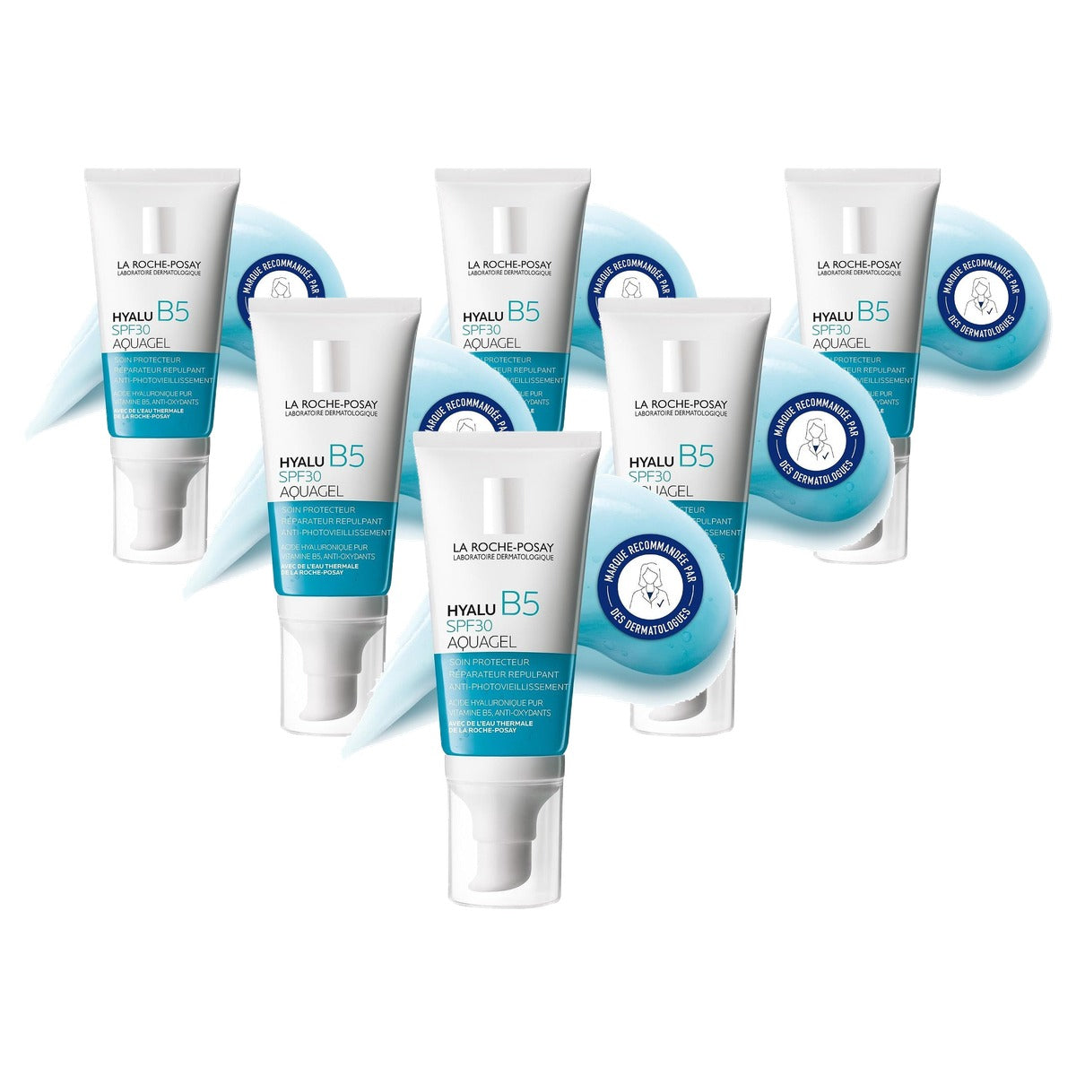 La Roche-Posay Hyalu B5 Aquagel SPF 30 Anti-aging Verzorging Gezicht 50 ml - 6-pack