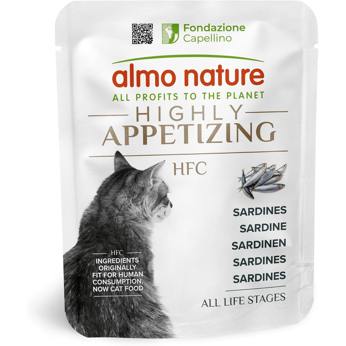 Almo Nature HFC Highly Appetizing - Sardines - Humaan Grade, Monoproteïne, Glutenvrij - 50g, 24 Pack – almo nature