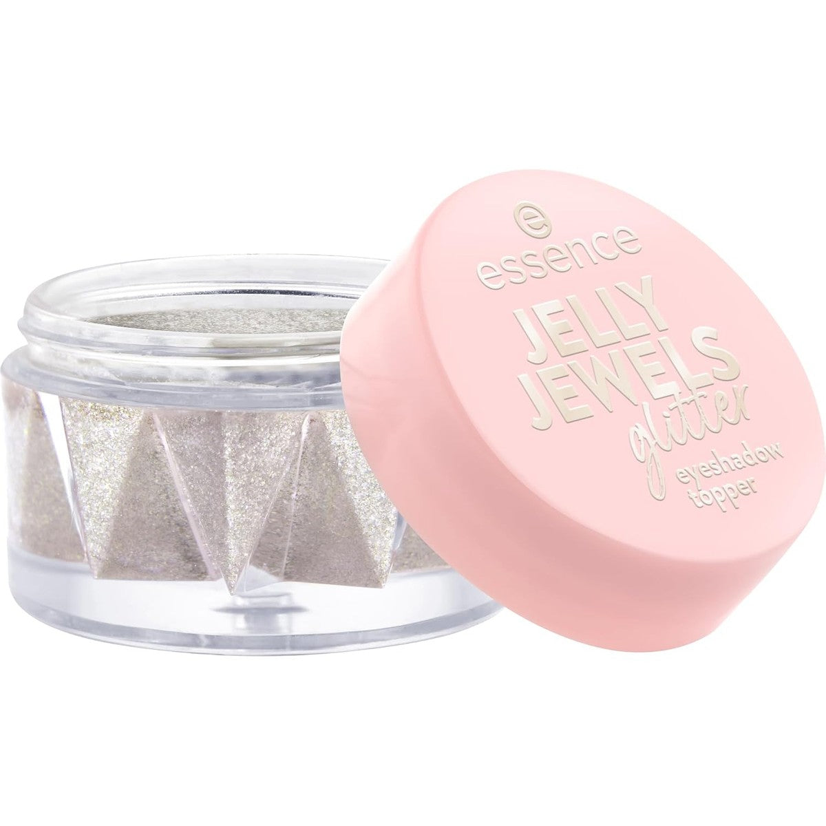 Essence Jelly Jewels Glitter oogschaduw topper, oogschaduw, nr. 01, goud, direct resultaat, intens, veganistisch, zonder microplasticdeeltjes, vrij van nanodeeltjes, zonder parfum, per stuk verpakt | Onmiddellijk resultaat, glinsterende – Essence Cosmetics