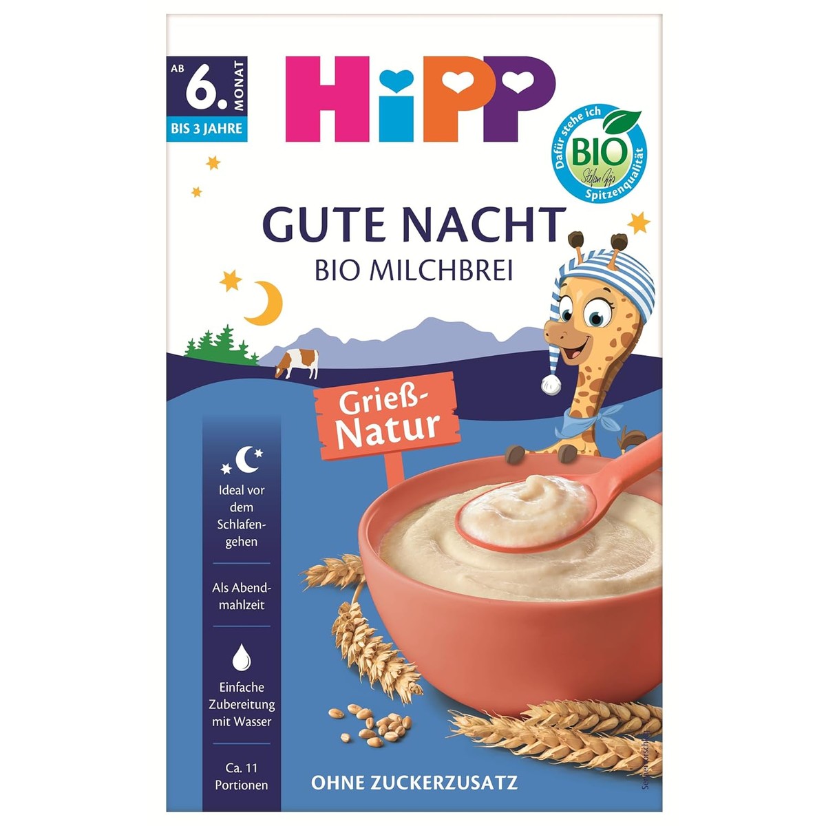 HiPP BIO melkpap kindergriet 4 x 475g – HiPP