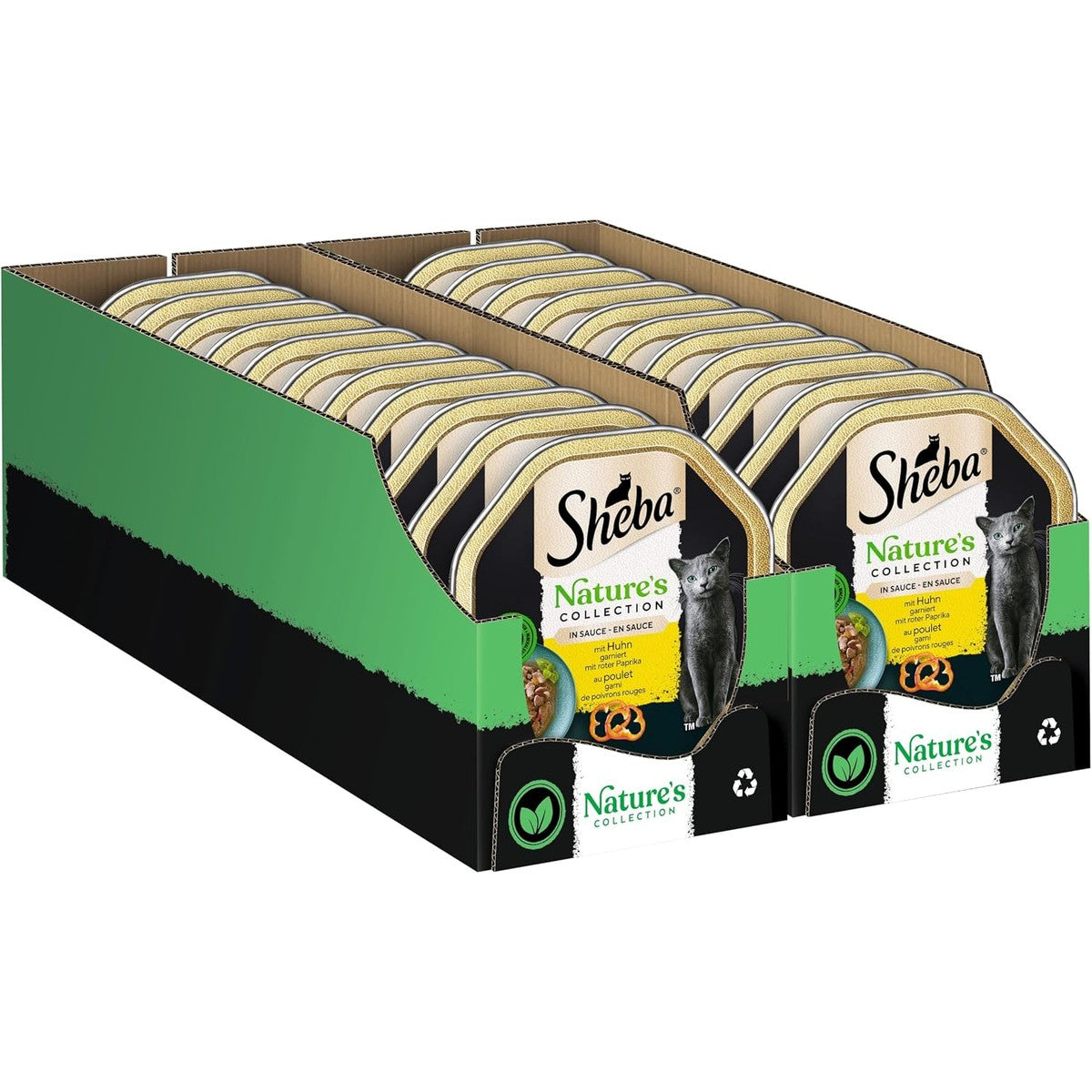 SHEBA Natvoer voor katten Nature's Collection in saus met kip, 2 x 11 x 85 g – Sheba