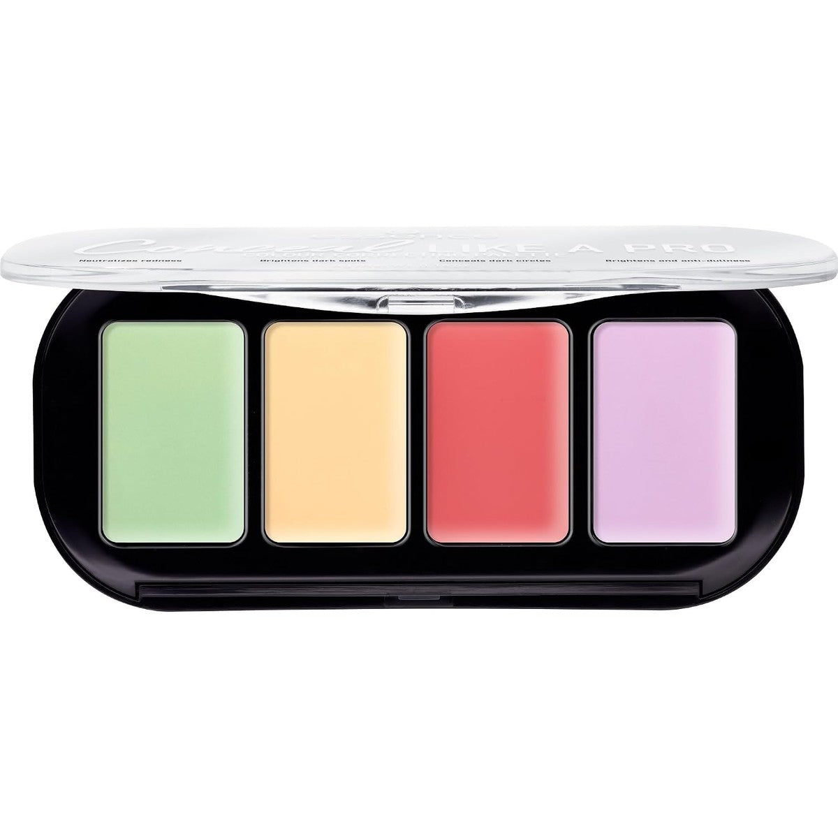 essence CONCEAL like a PRO Colour Correcting Palet, concealer, meerkleurig, anti-puistjes, dekkend, oplichtend, kleurcorrigerend, veganistisch, zonder parfum, zonder alcohol, zonder parabenen, per | Stralende afwerking, vlekkenvrij – Essence Cosmetics