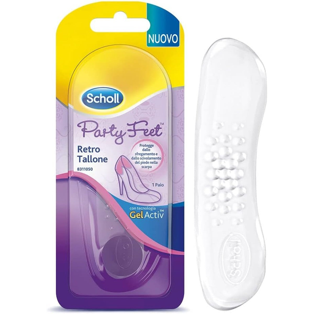 Dr. Scholl's Party Feet Retro hielband transparante gel, 1 paar – Dr. Scholl's