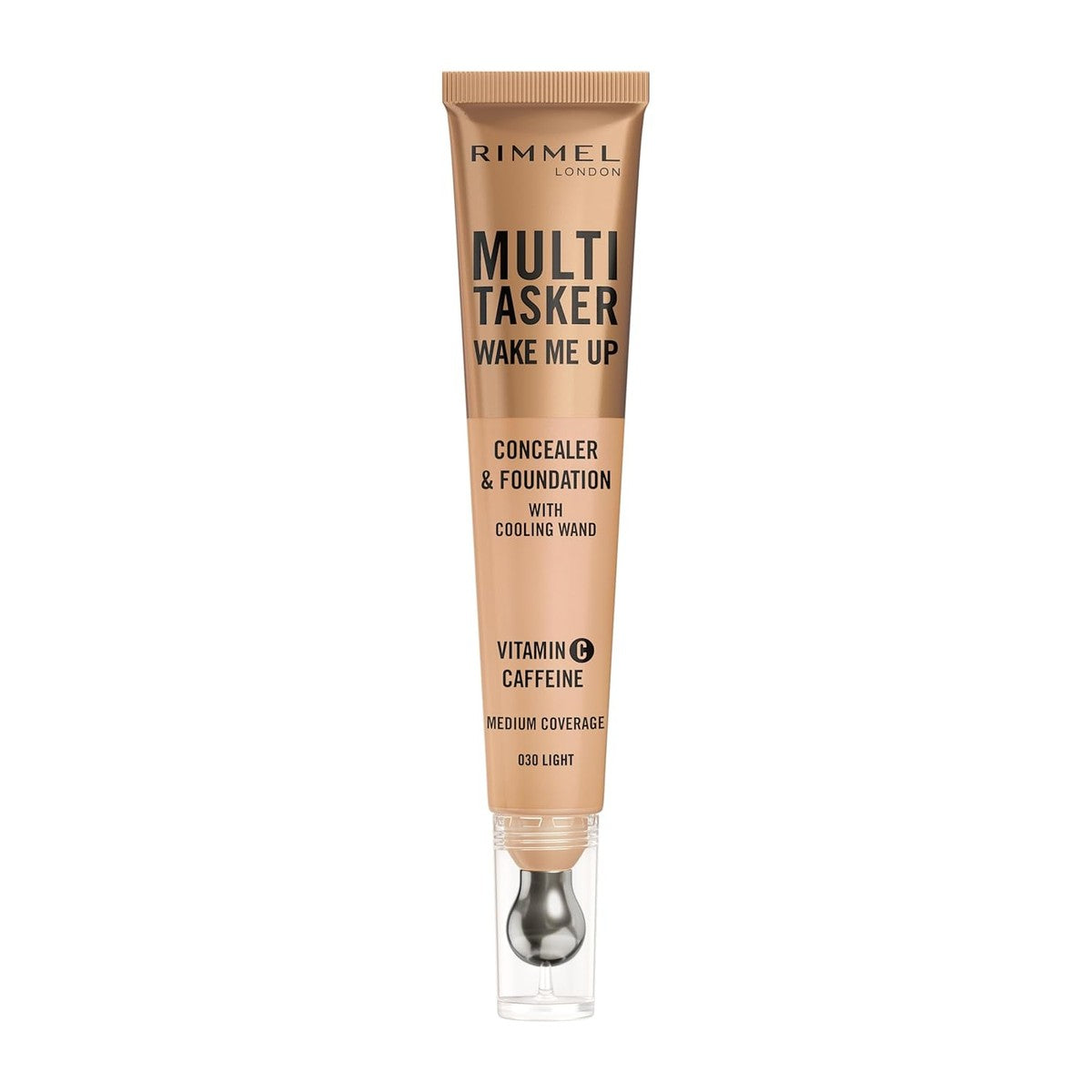 Rimmel Multi-Tasker Wake Me Up 030 Light Concealer & Foundation 2-in-1, natuurlijke glans, veganistische formule, 20 ml – Rimmel London