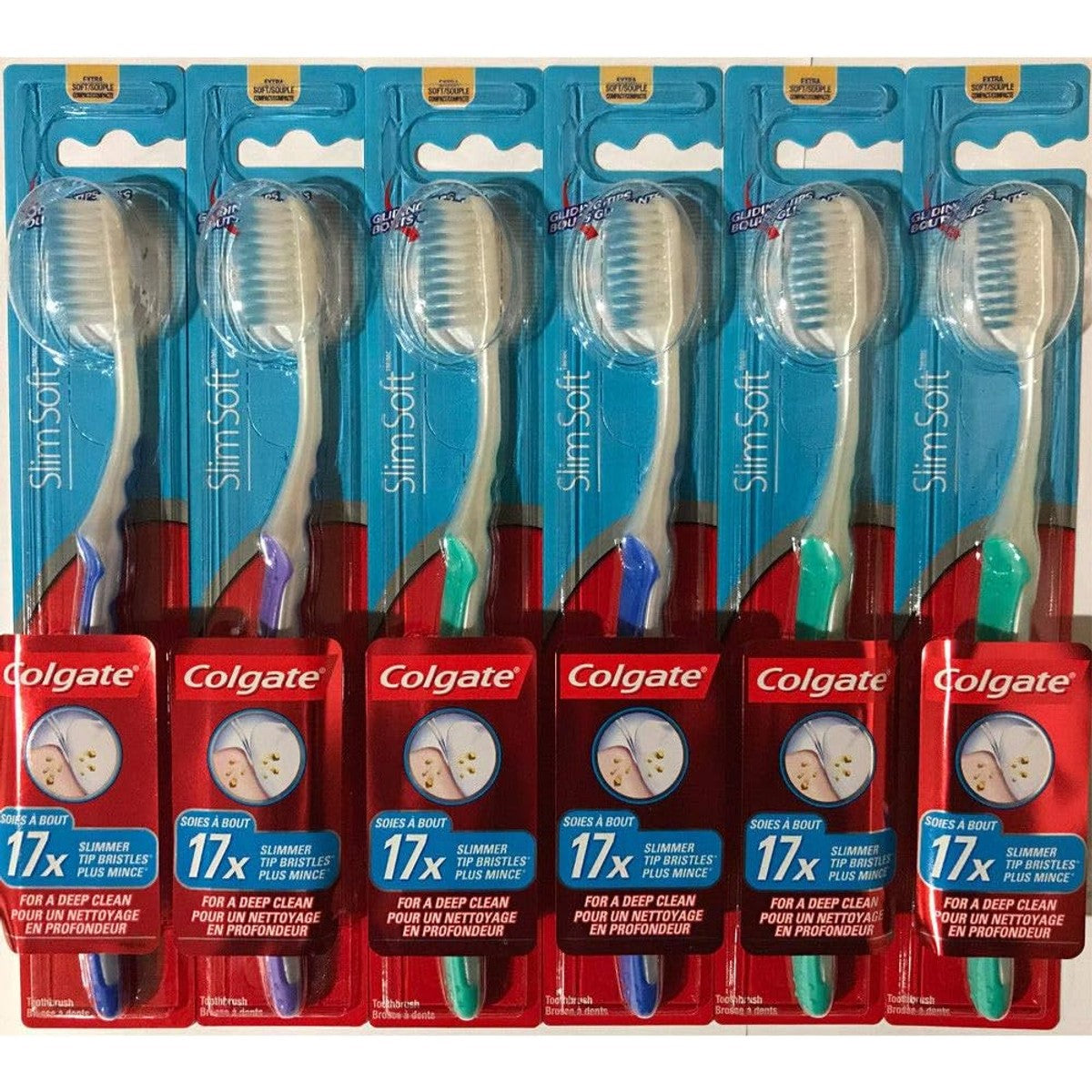 Colgate Slim Soft Gliding Tips tandenborstel extra zacht 6 stuks – Colgate