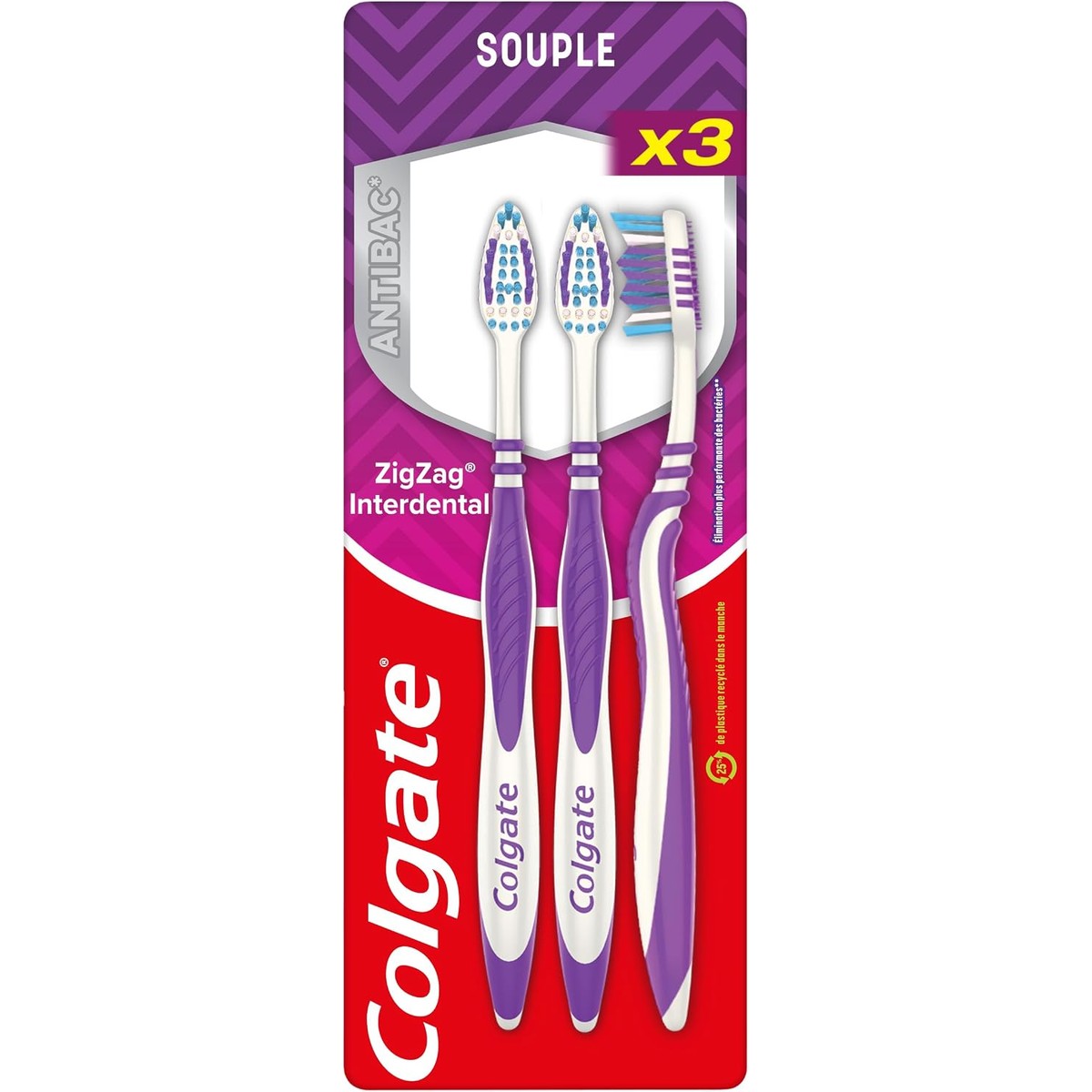 Colgate ZigZag Tandenborstels Zacht 3 stuks – Colgate