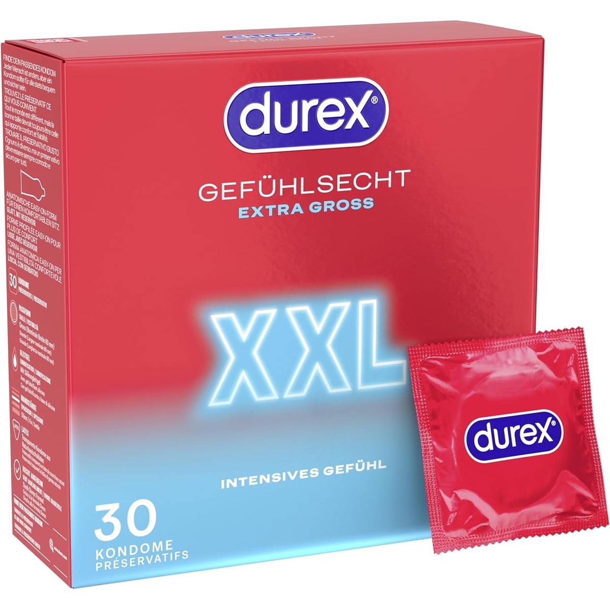 Durex Feel Real XXL condooms 30 stuks – Durex