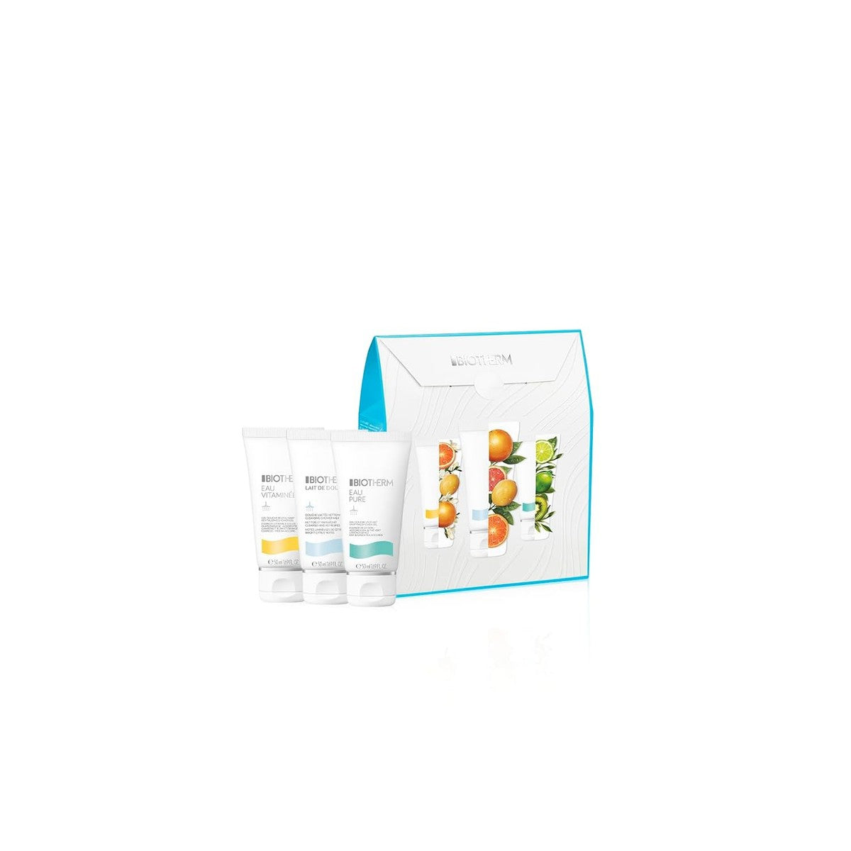 Biotherm Lait de Douche Trio Set: Eau Vitaminée, Eau Pure & Lait de Douche Shower Gel 50 ml