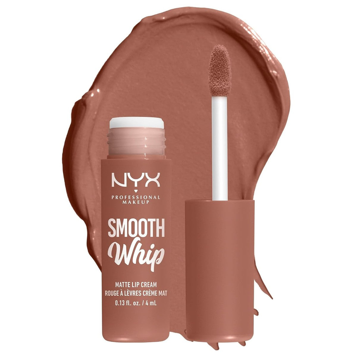 NYX Professional Makeup Vloeibare lippenstift met matte afwerking, levendige kleuren met shea & cacaoboter, kleur: pancake stacks, Pancake Stacks, 4 ml (pak van 1) – NYX PROFESSIONAL MAKEUP