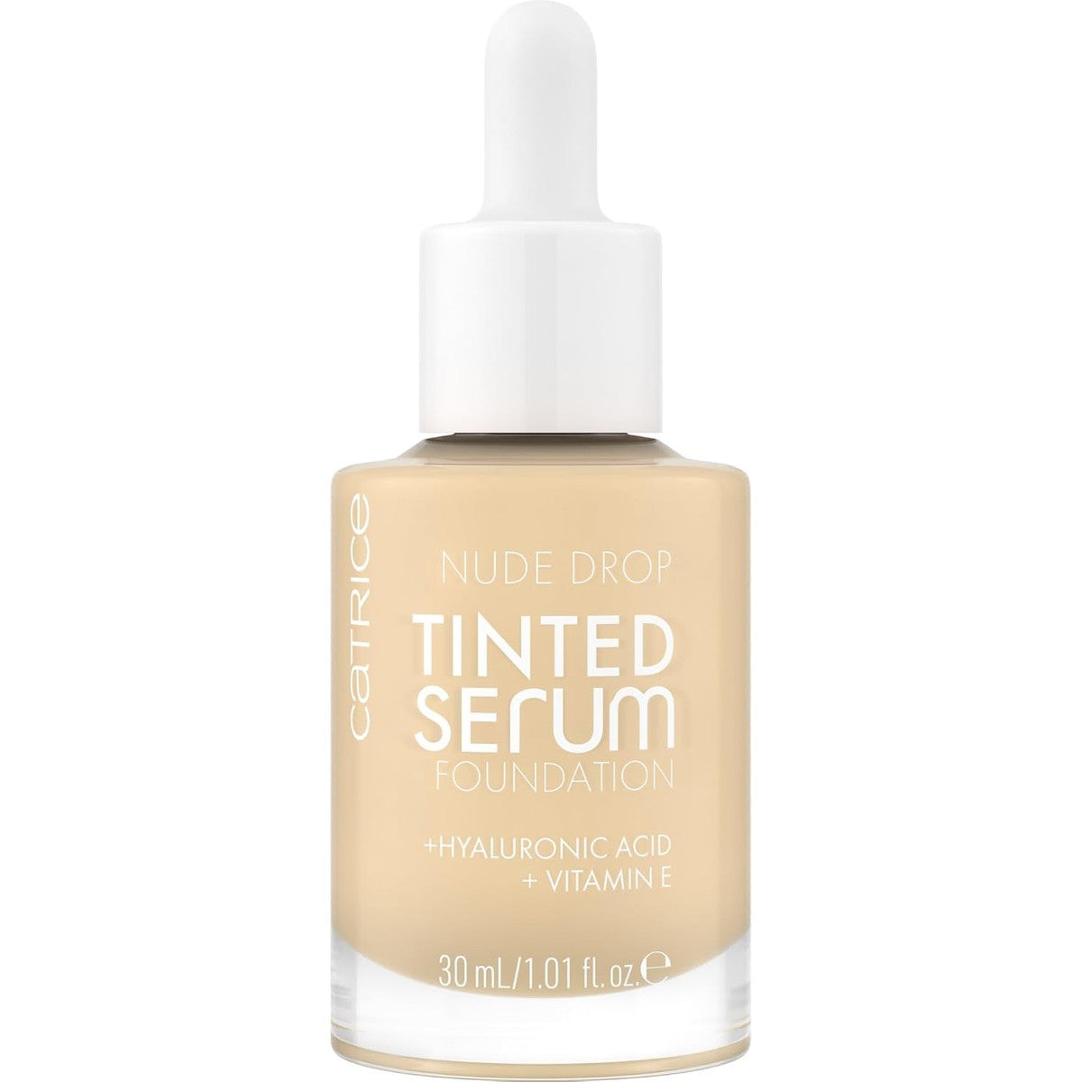 Catrice Nude Drop Tinted Serum Foundation, nr. 010N, nude, langdurig, matterend, natuurlijk, voor de gevoelige huid, veganistisch, olievrij, zonder parfum, zonder alcohol, per stuk verpakt (30 ml) | Langdurige grip, hydraterend effect – Catrice Cosmetics